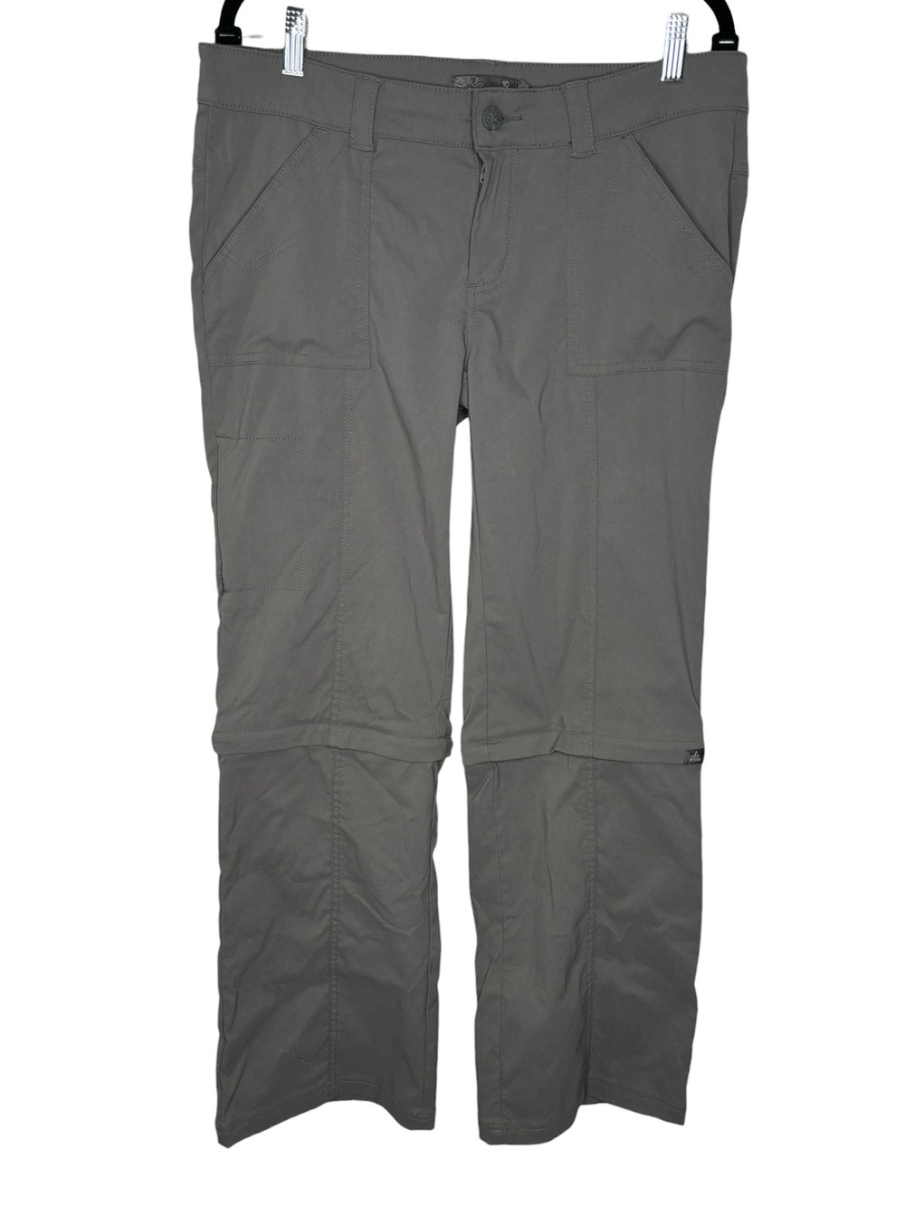 Prana Grey Monarch Standard Rise Relaxed Convertible Pants Size 10 Outdoor